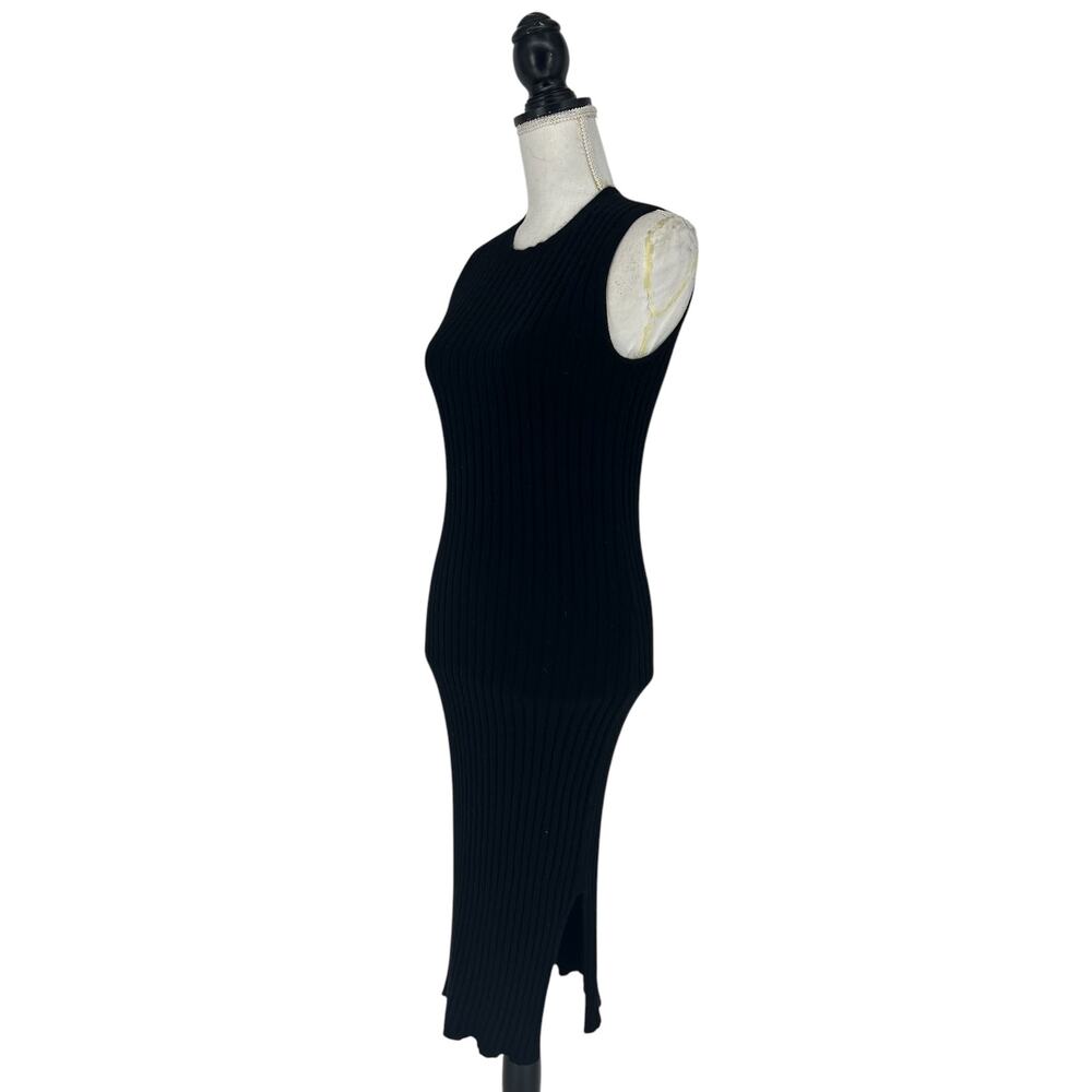 C by Bloomingdale’s 100% Cashmere Ribbed Tank Dress in Black - Picture 5 of 10